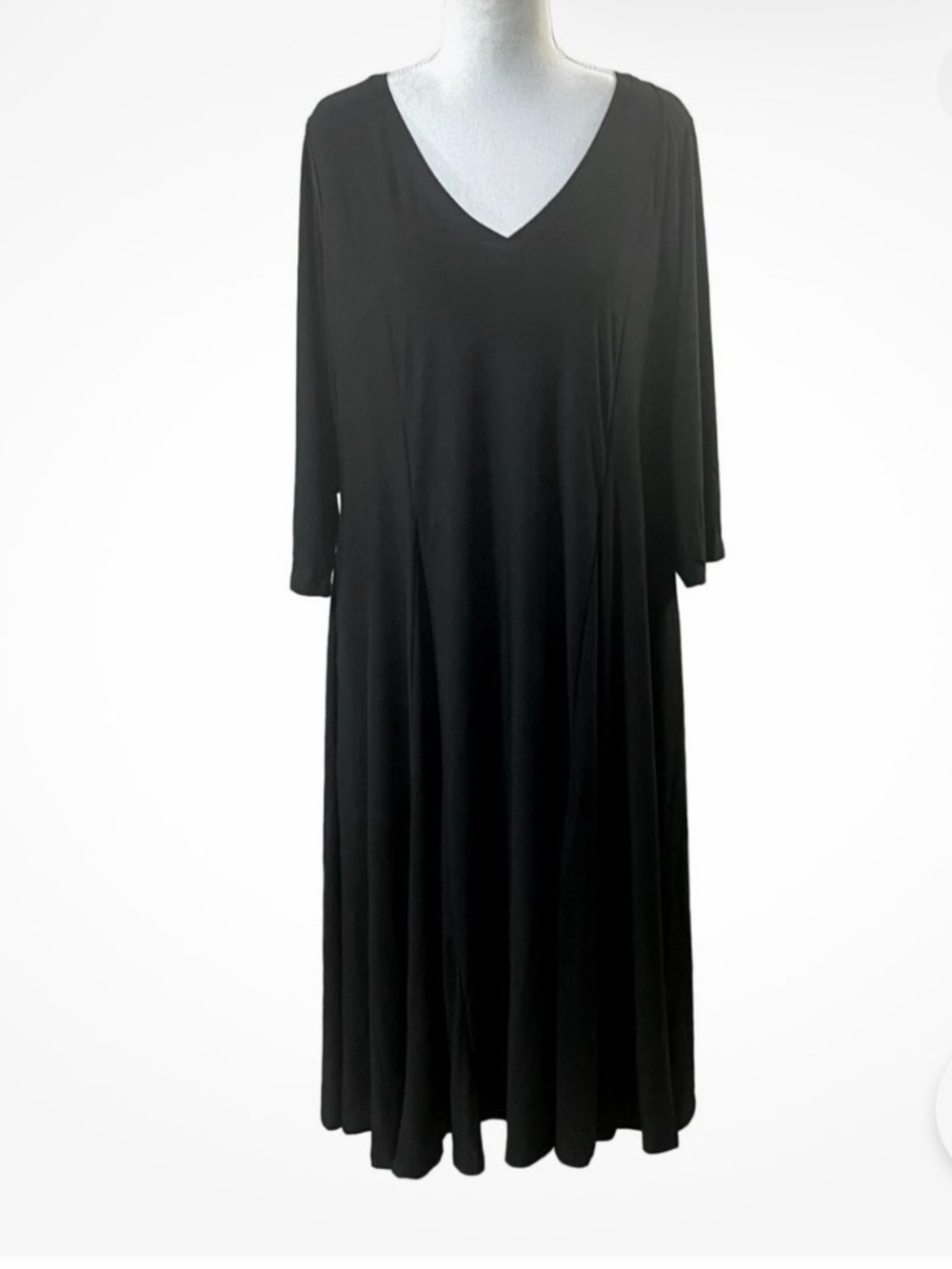 Attitudes by Renee 2XL Classic Black V-Neck Women's Dress